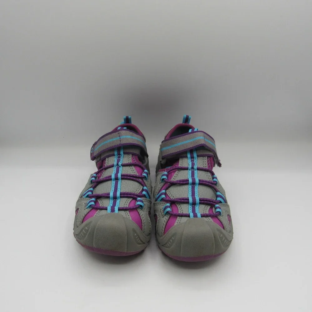 Merrell Hydro Sandals Kids 13M Grey Purple Excellent Water Shoes MK166974
